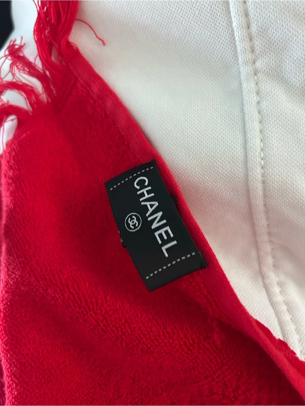CHANEL Red Terry 3 pc. Beach Set - Picture 6 of 13